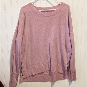 Athleta Soft Pink Knit Top sweatshirt large